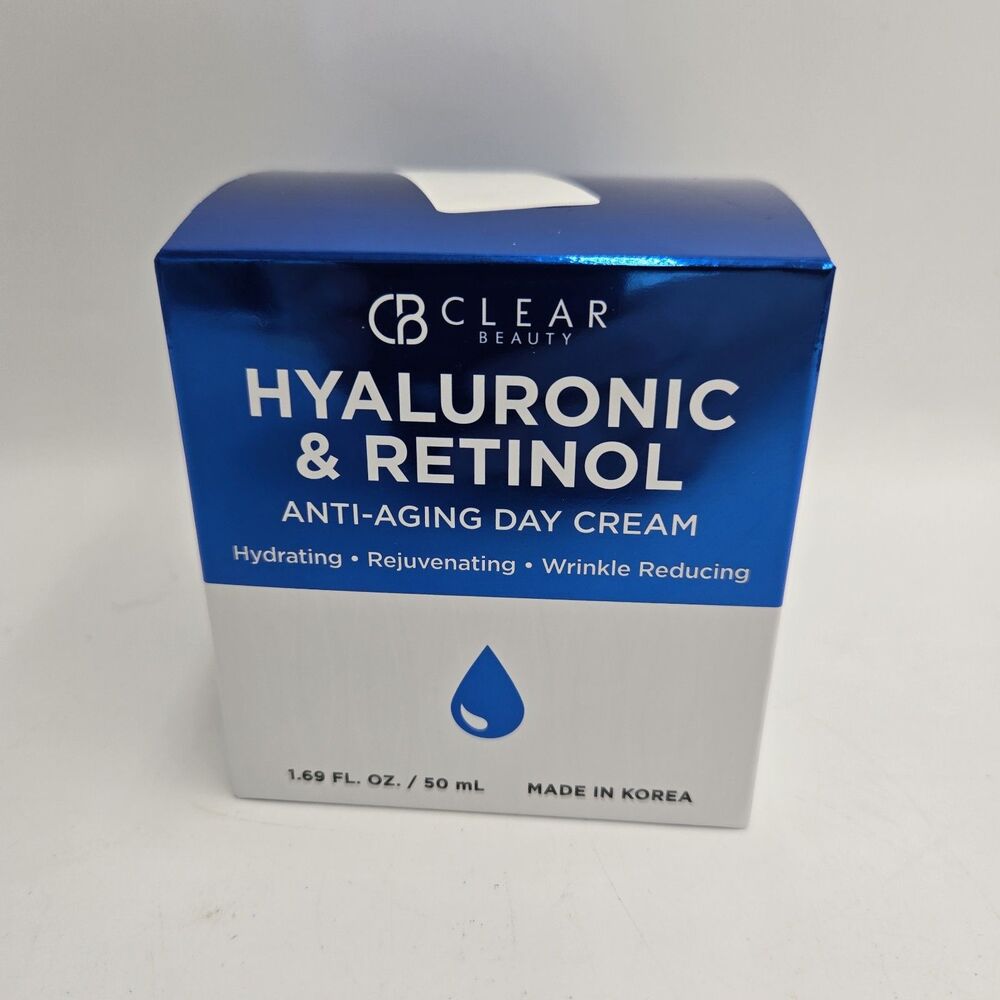 Clear Beauty Hyaluronic Retinol Anti-Aging Day Cream 50mL / 1.69 Oz Korea NEW